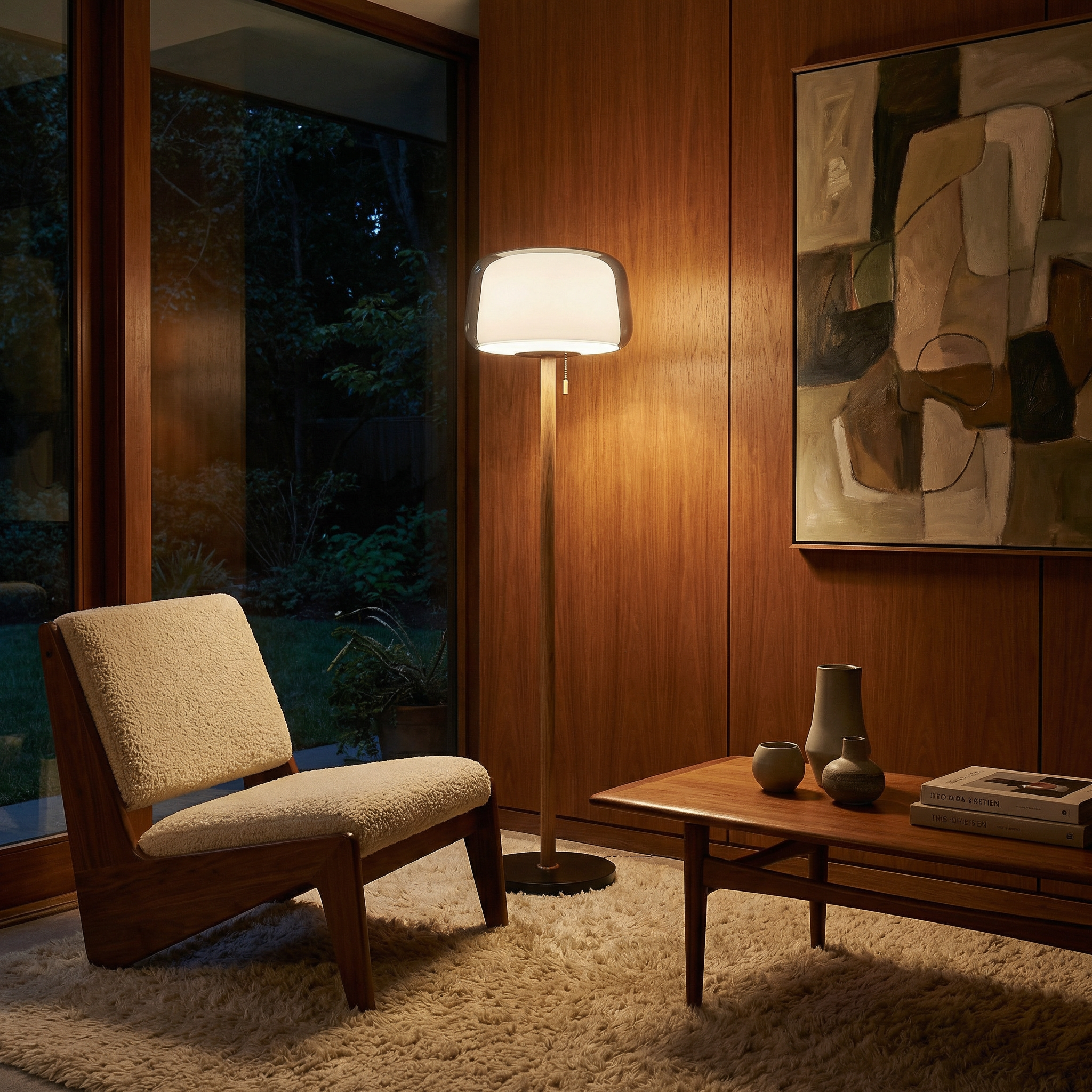 Moderne vloerlamp in glas voor woonkamer – Solstice