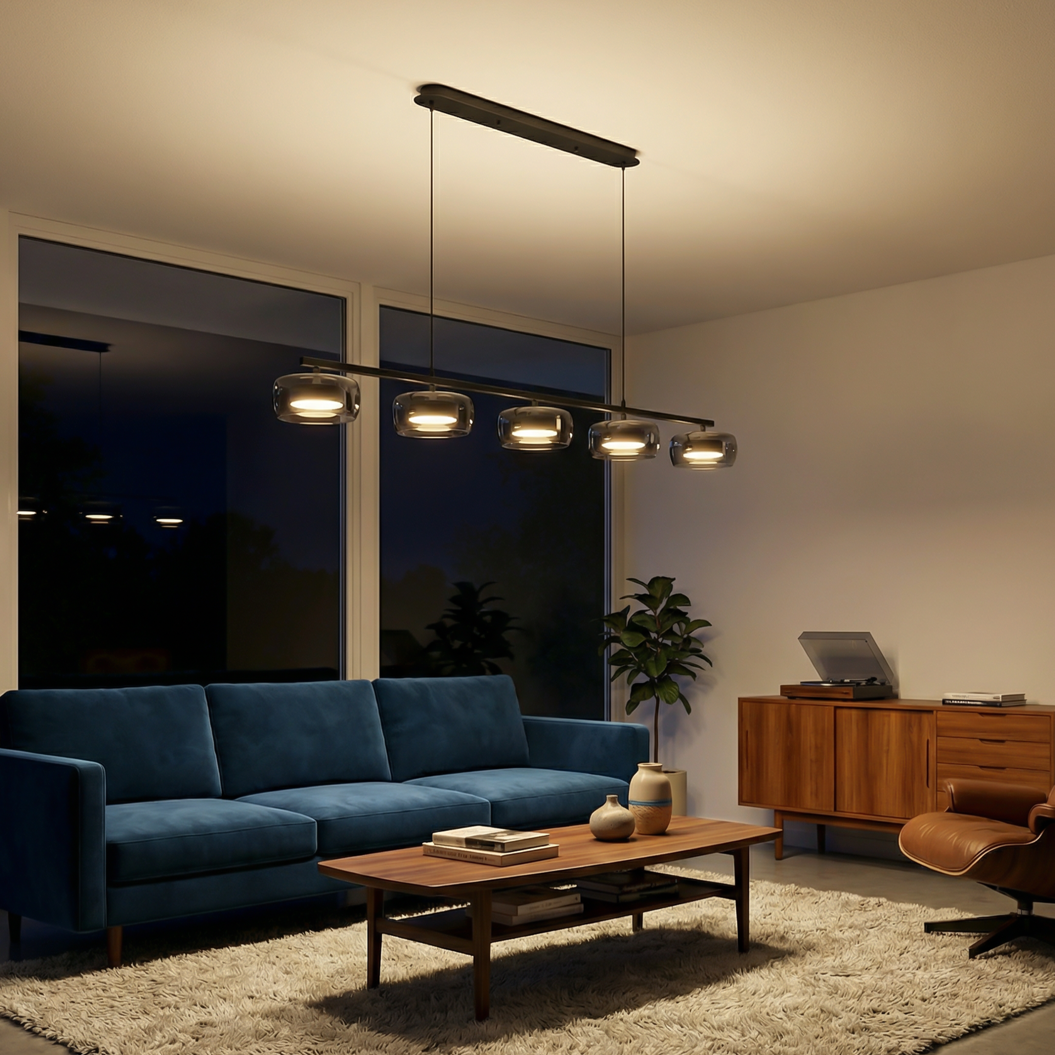Lange Elegante Plafondlamp Industriële Stijl – Orizon