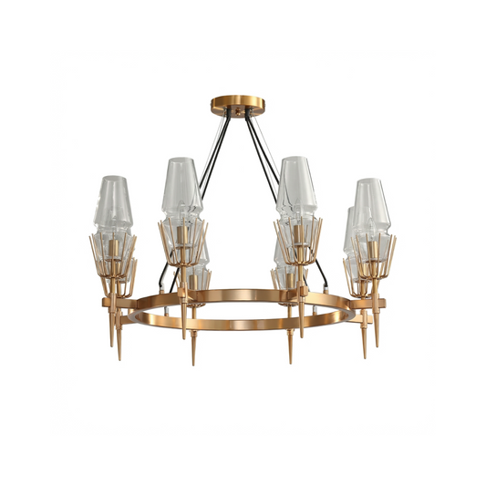 Subtiele hanglamp Gouden afwerking en Opaal bol – Sable Doré