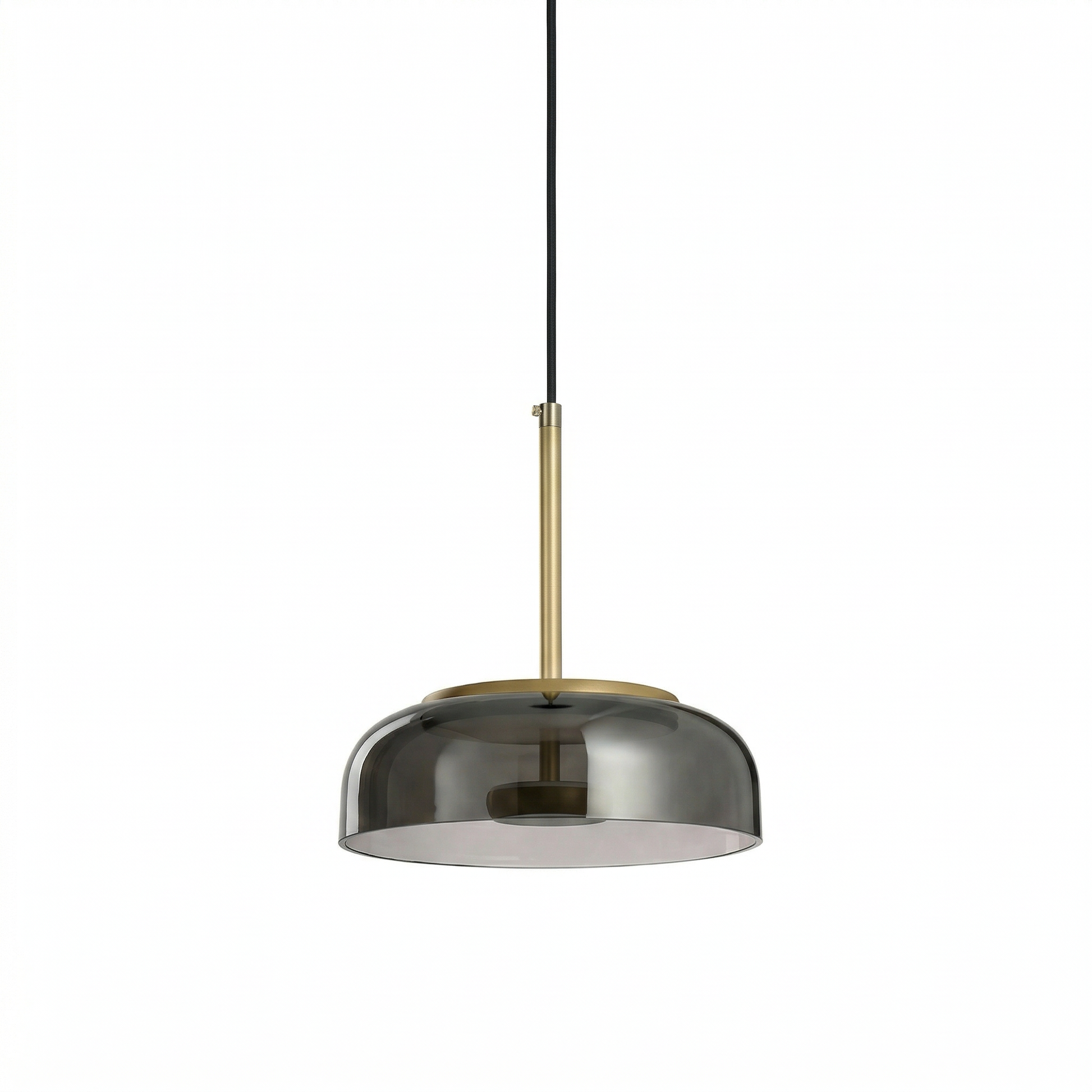 Modern Hanglamp in Glas en Gesmeed Aluminium – Luminosa