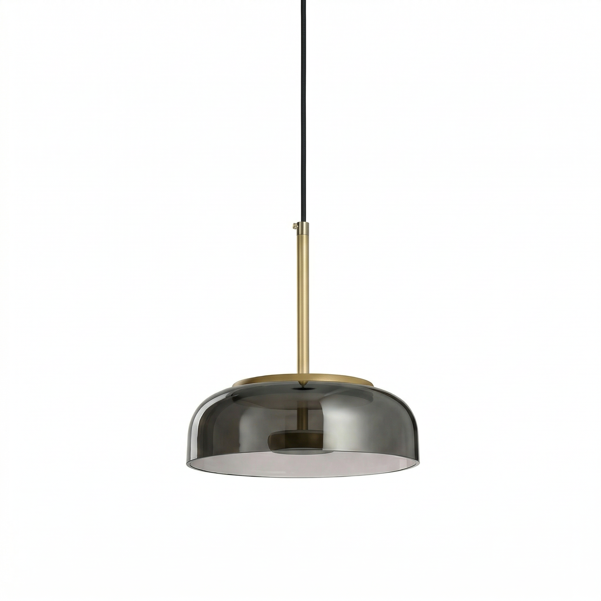 Modern Hanglamp in Glas en Gesmeed Aluminium – Luminosa
