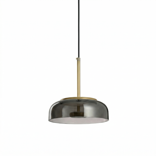 Modern Hanglamp in Glas en Gesmeed Aluminium – Luminosa