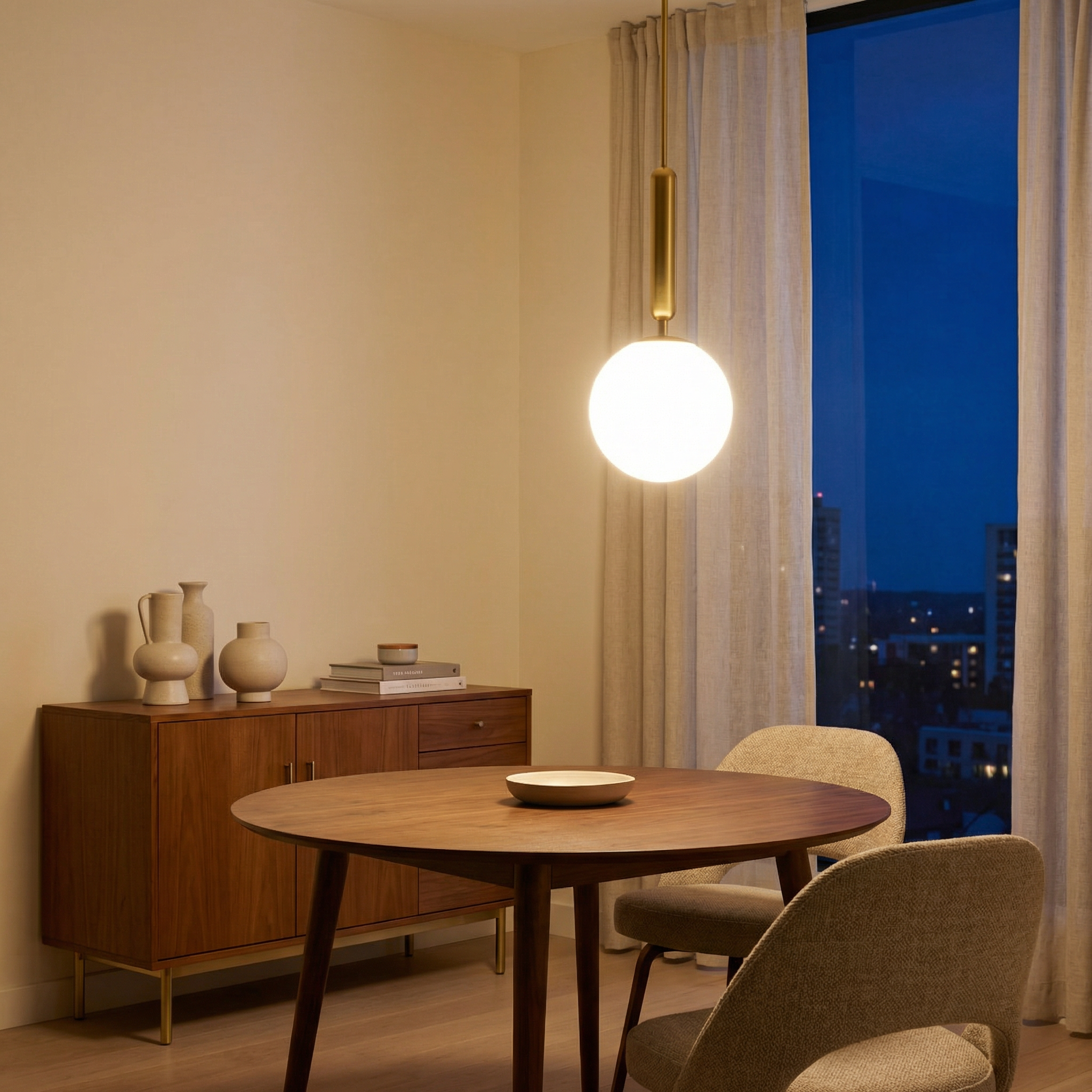 Hanglamp Modern Metaal en Opaal Glas – Zéphyria