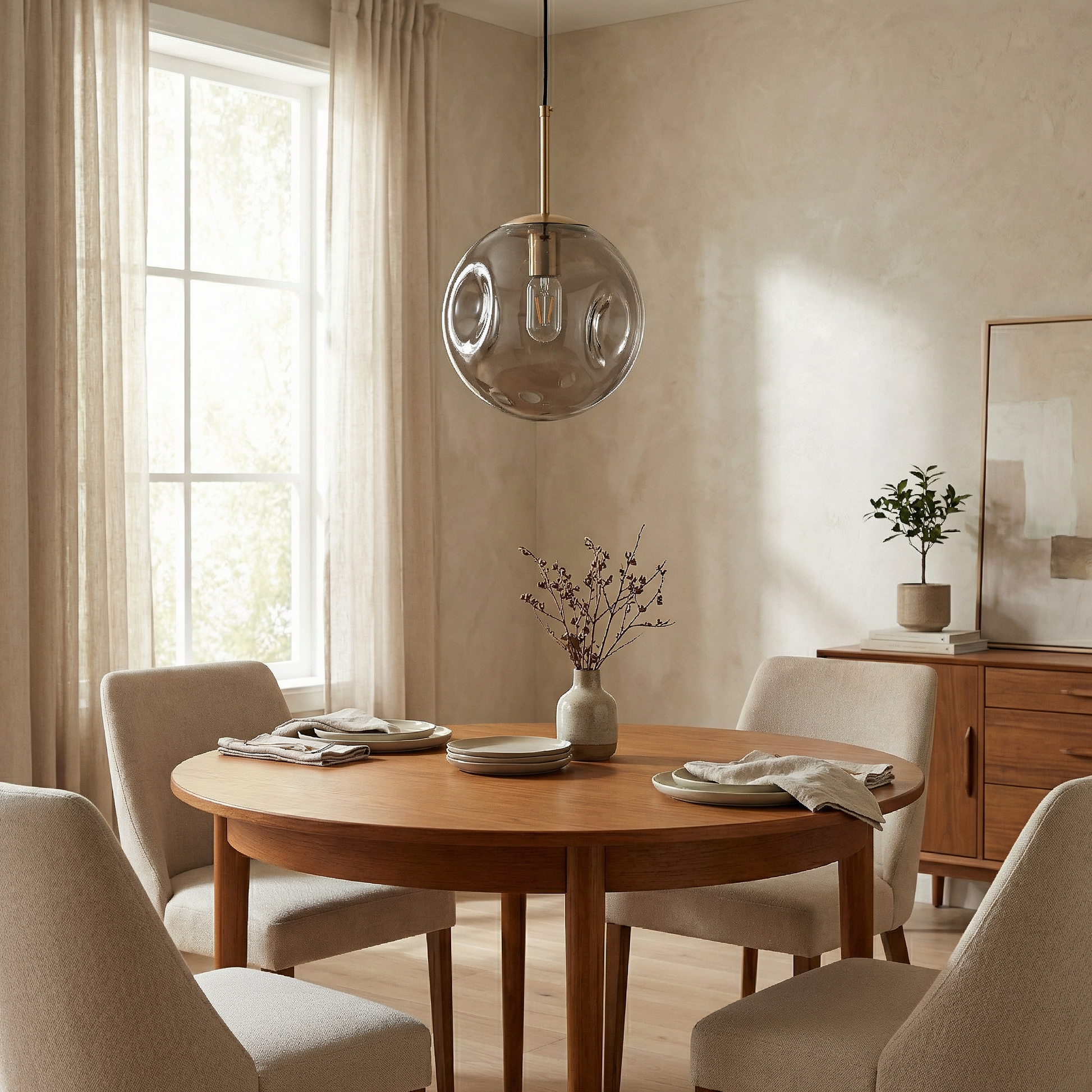 Noordische Glazen Hanglamp voor Woonkamer en Slaapkamer – Orbalya