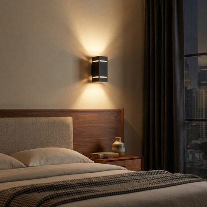 Moderne zwarte aluminium wandlamp – Model Neronth