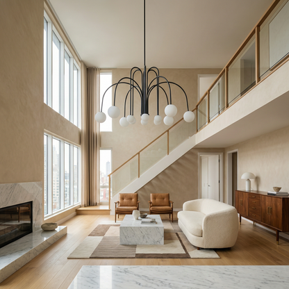 Luxe Kroonluchter Sculptuur Element Mediterraan Stil – Forgiato