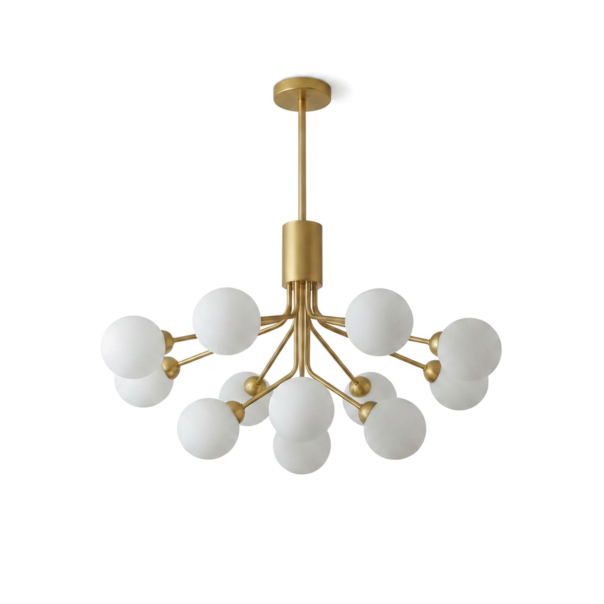 Lustre Moderne en Fer avec Verre Givré pour Salon – Orielis