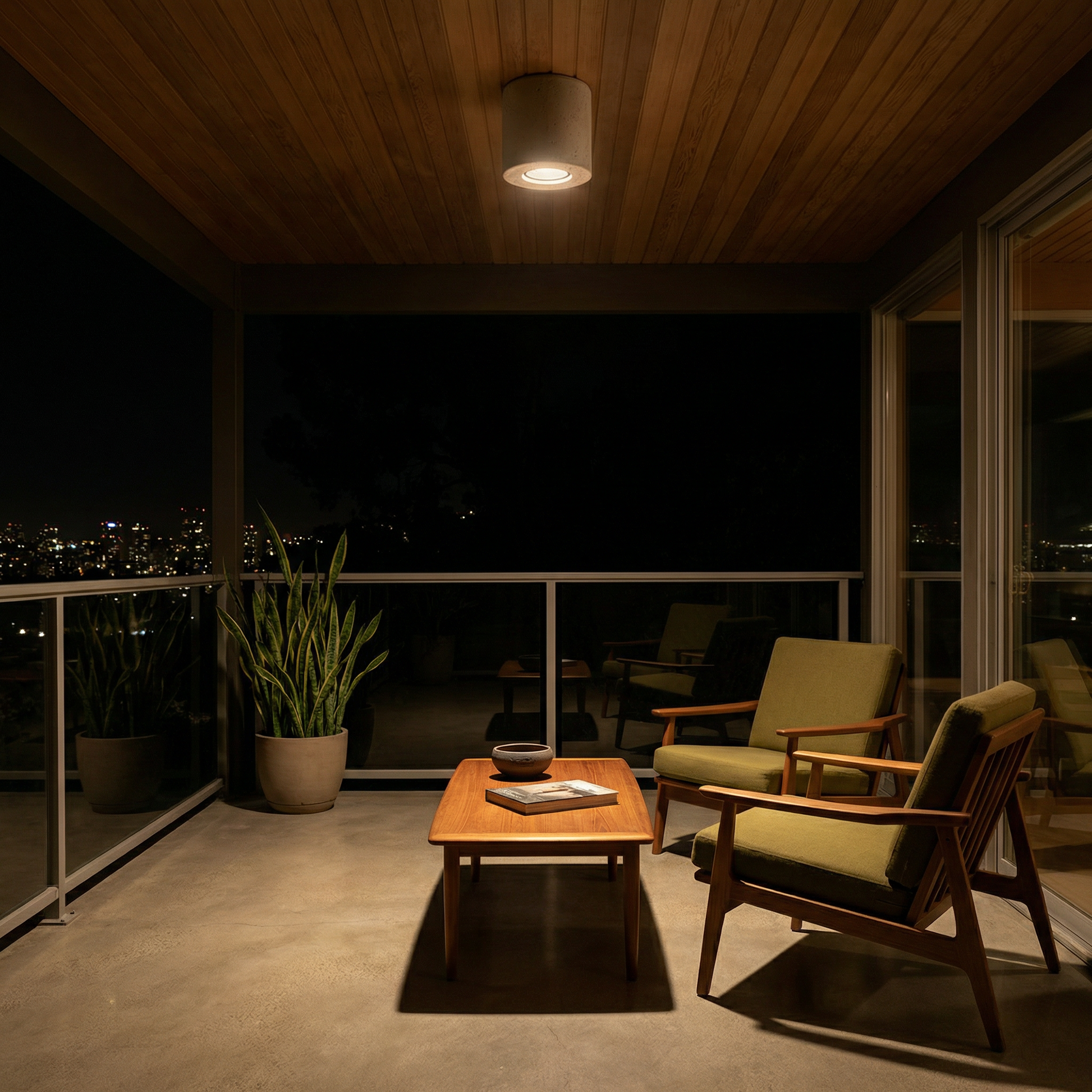 Industriële Grijze Betonnen Plafondlamp Woonkamer – Model Orphéos