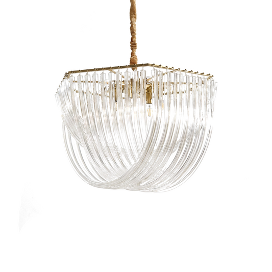 Modern U-shaped glass chandelier for living room – Auralise