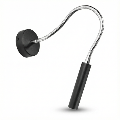 Zwarte minimalistische verstelbare wandlamp – Model Noxeral