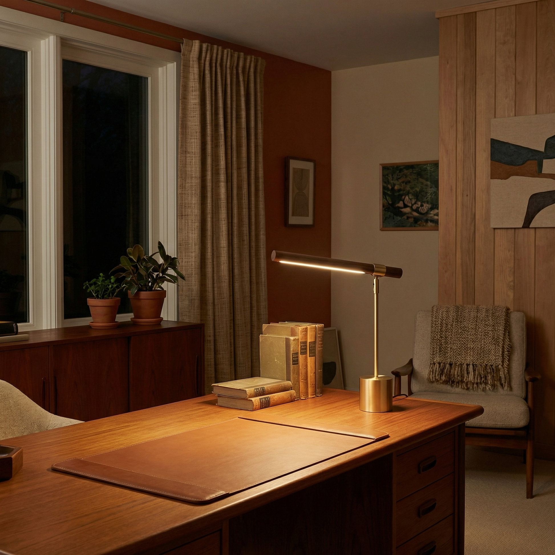 Nachtlamp Bamboe Ijzer LED Minimalistisch – Helios