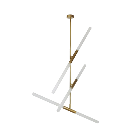 Goudkleurig metaal mat glas prestigieus interieur hanglamp – Astralis