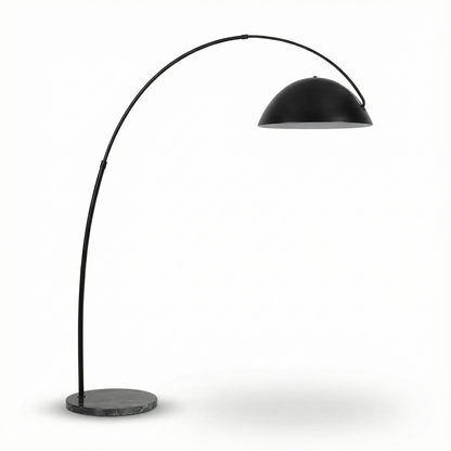 Moderne staande lamp in zwart metaal voor woonkamer – Obsidial