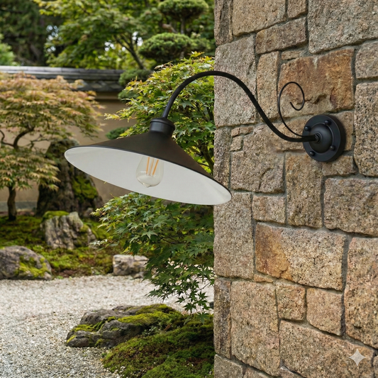 Vintage metalen wandlamp voor buiten – Alessiance