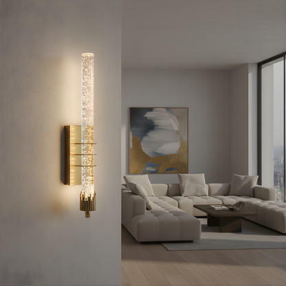Moderne wandlamp in kristal voor woonkamer en slaapkamer – Crystarion