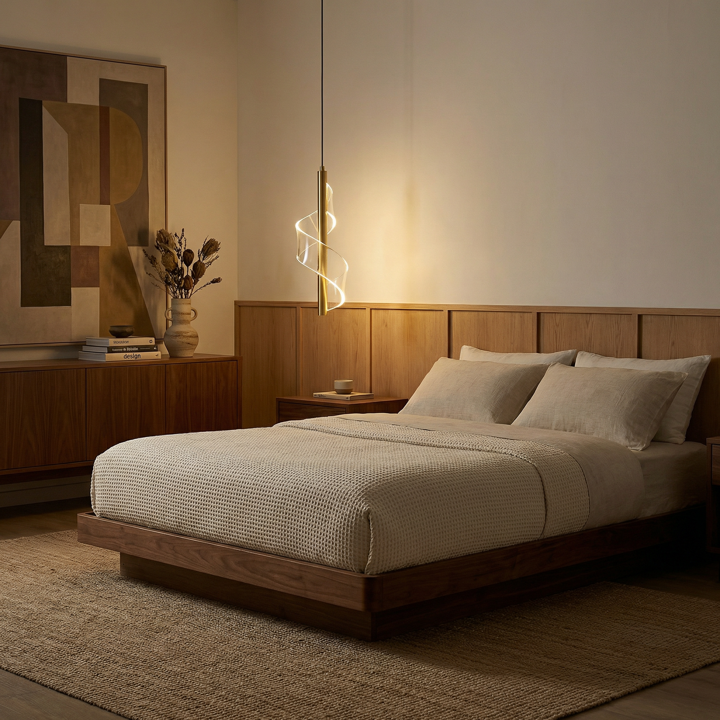 Modern Minimalistische Hanglamp met PVC-Lampenkap – Éclipse Noire