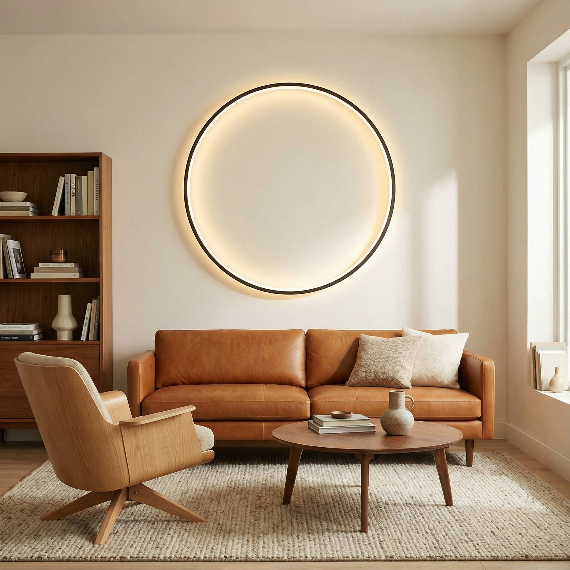 Moderne Wandlamp Cirkelvormig Verlicht Design – Cerchio