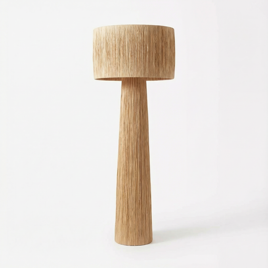 Vloerlamp Gevlochten Riet Japanse Stijl – Kansora