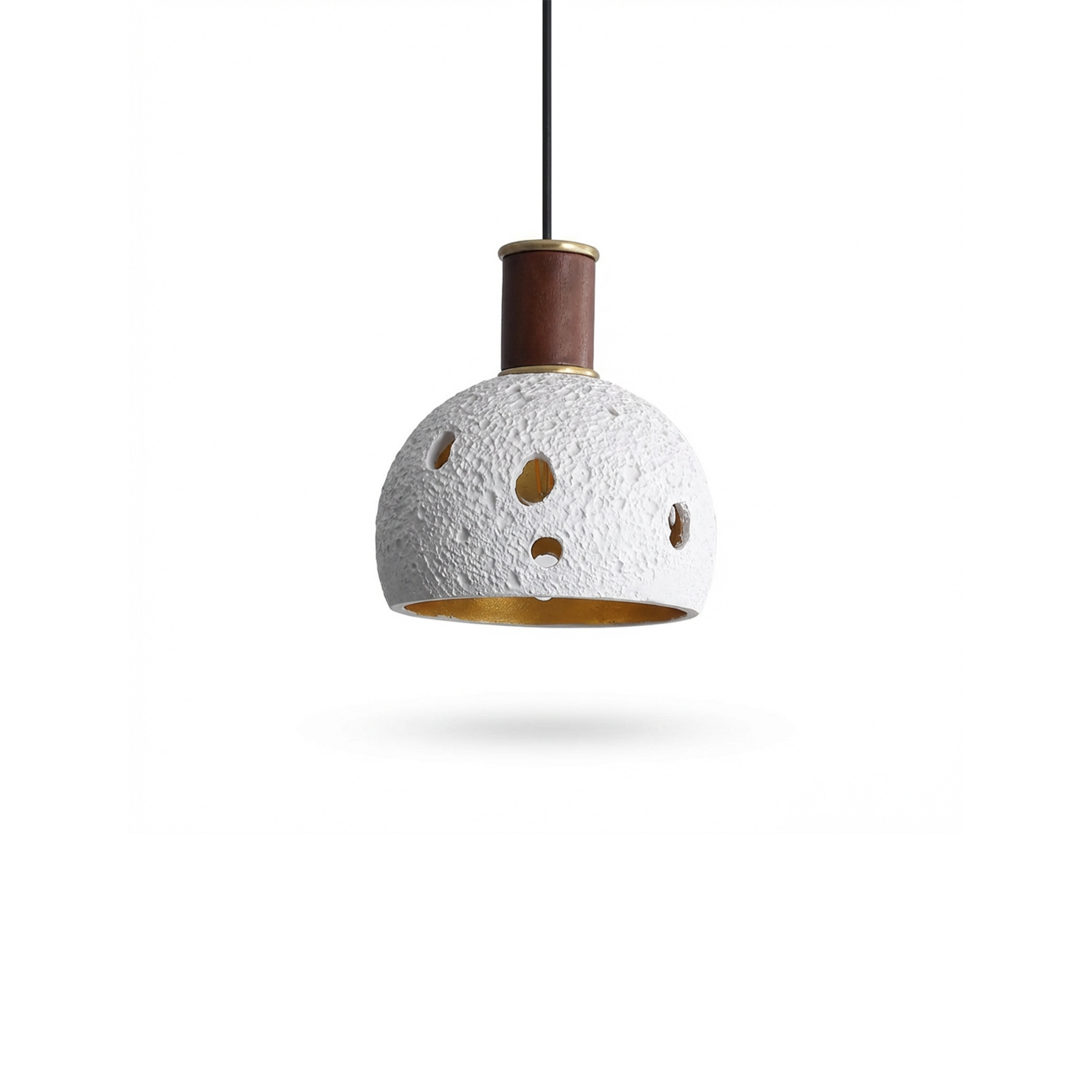 Suspension Sculpturale Finition Texturée Lumière Enveloppante – Halo