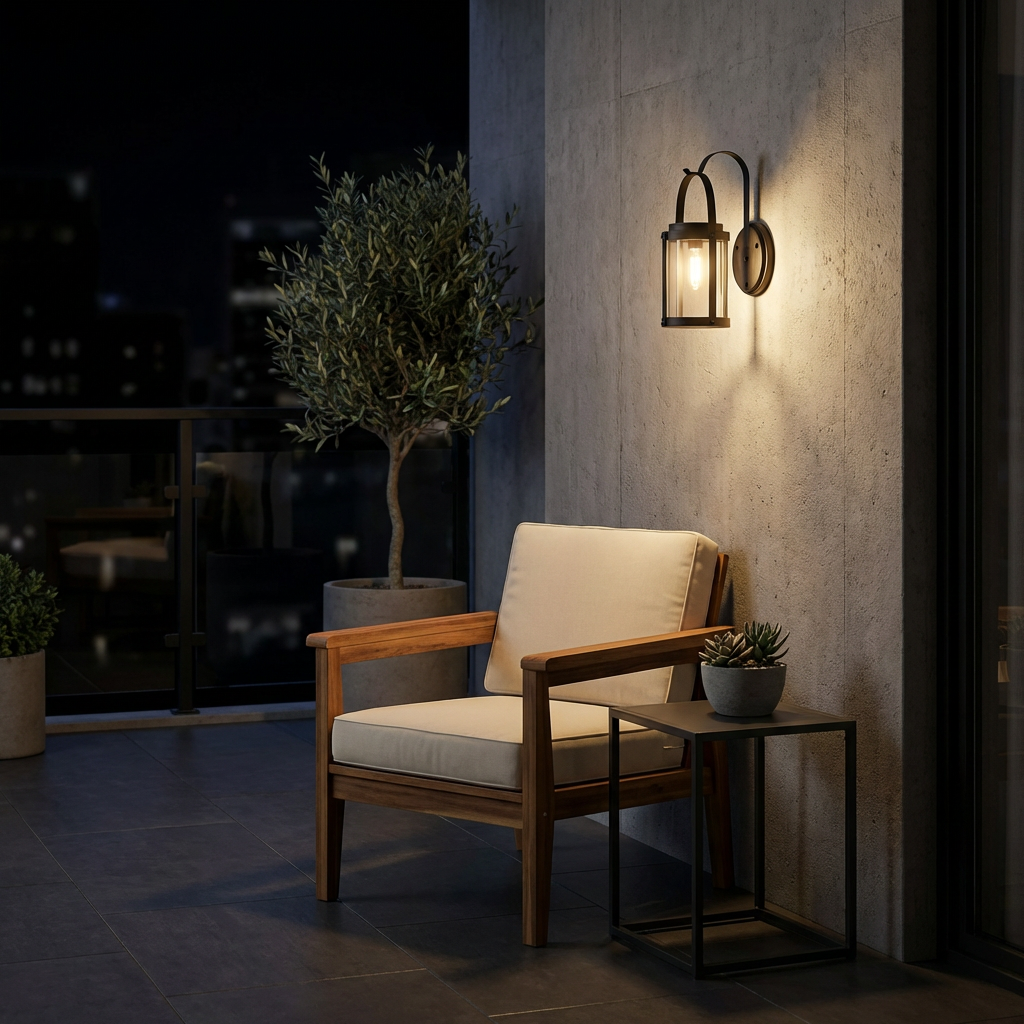Outdoor Wall Light in Black Aluminum – Fabryon