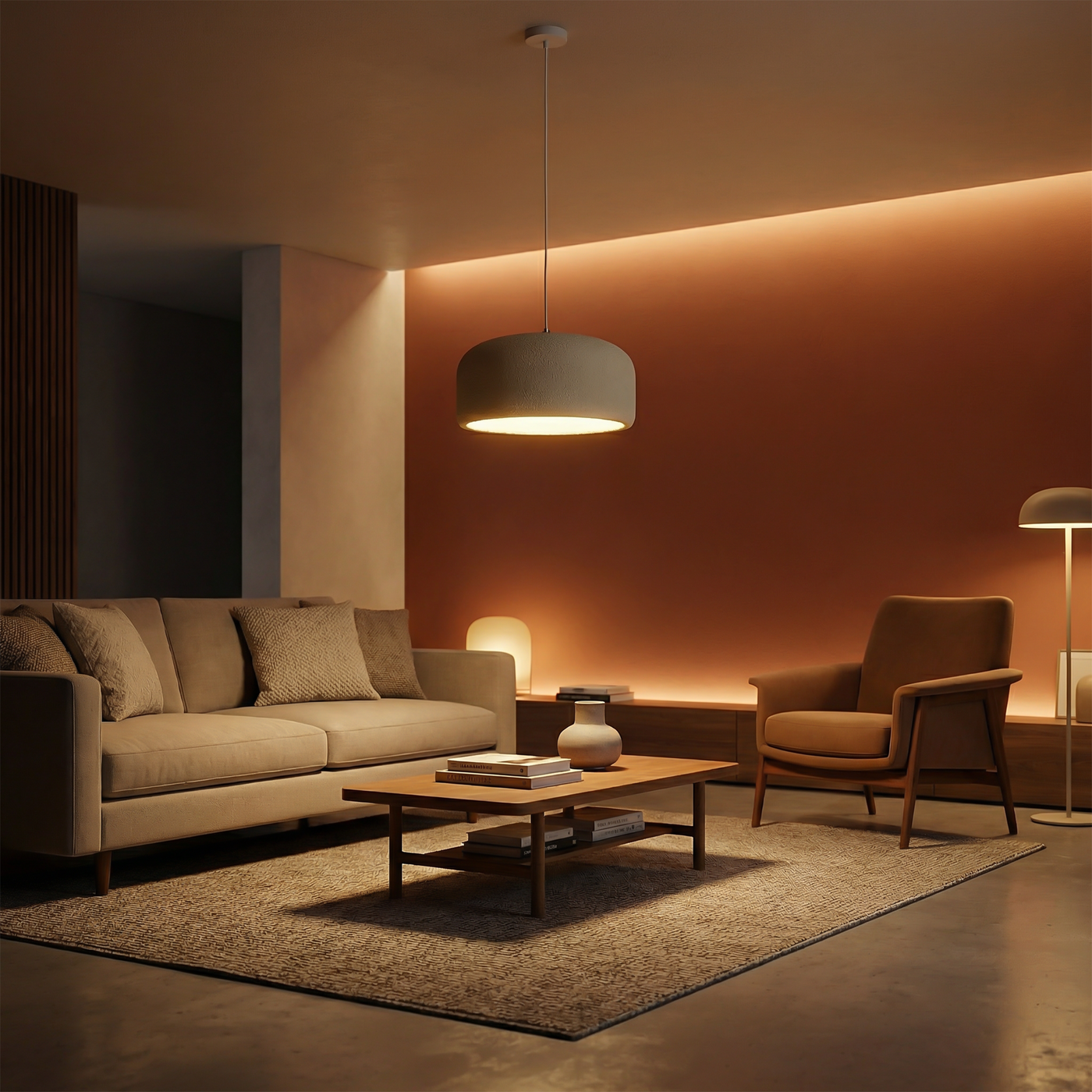 Suspension LED minimaliste en polymère pour bars et restaurants – Zélynor