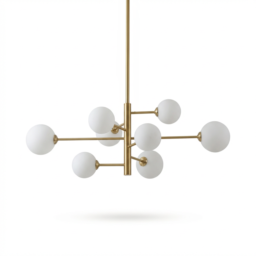 Goudkleurig metaal bolvormig refined design hanglamp – Orba