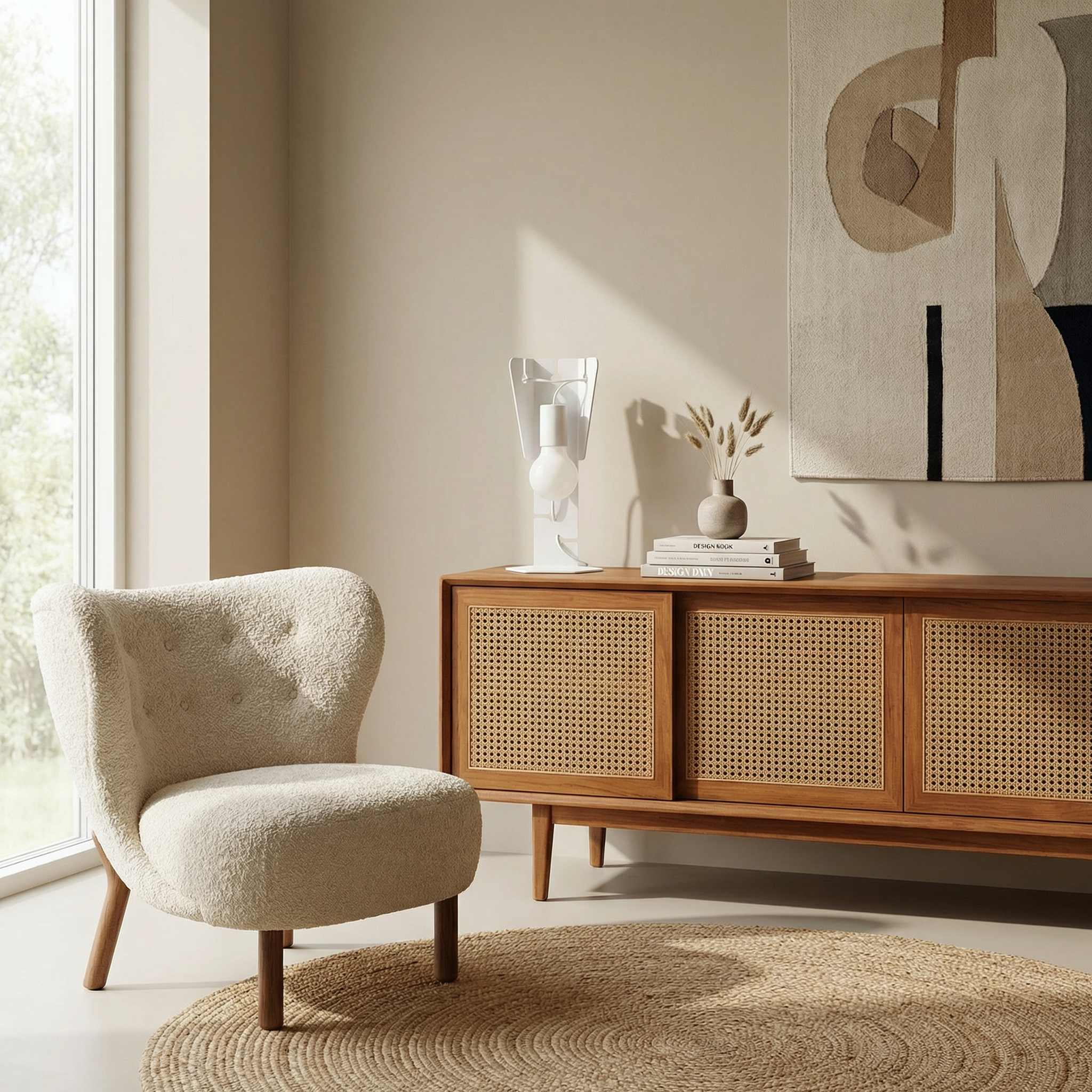 Designbureaulamp Wit Staal – Modèle Arkanis