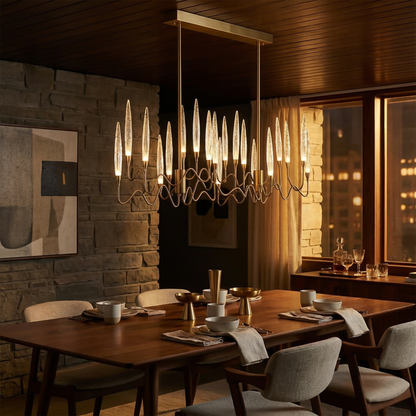 Lustre Sculptural Inspiration Chandelier  Éclat Délicat – Plume