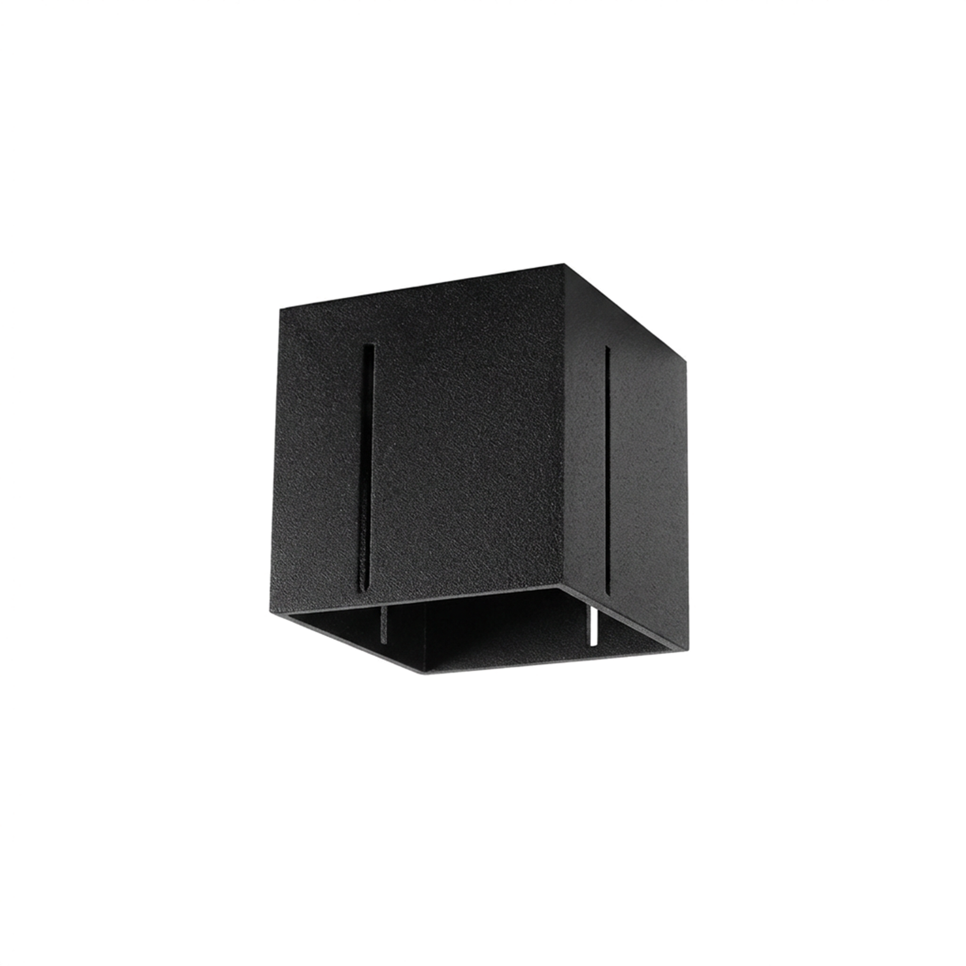 Modern perforated black square ceiling light – Model Orphéa