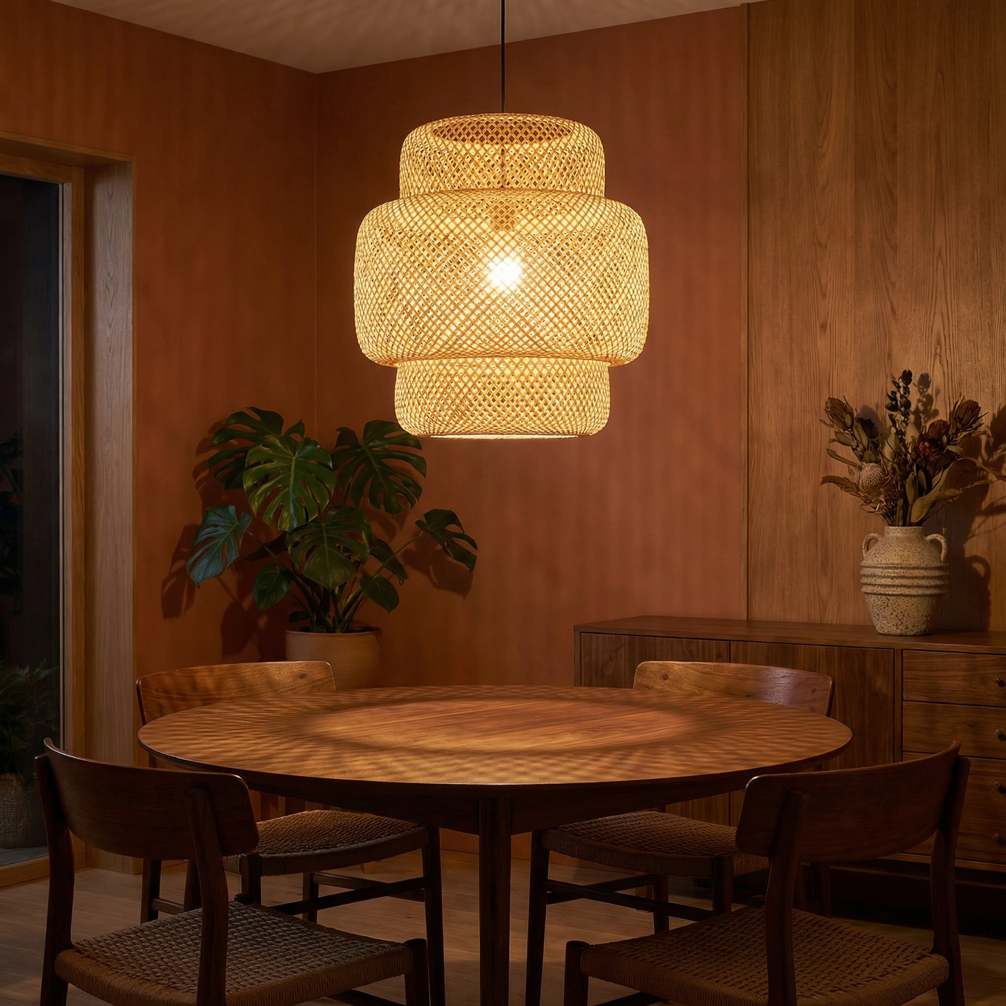 Hanglamp Bamboe Handgebreid Exotische Stijl – Zen Bambou