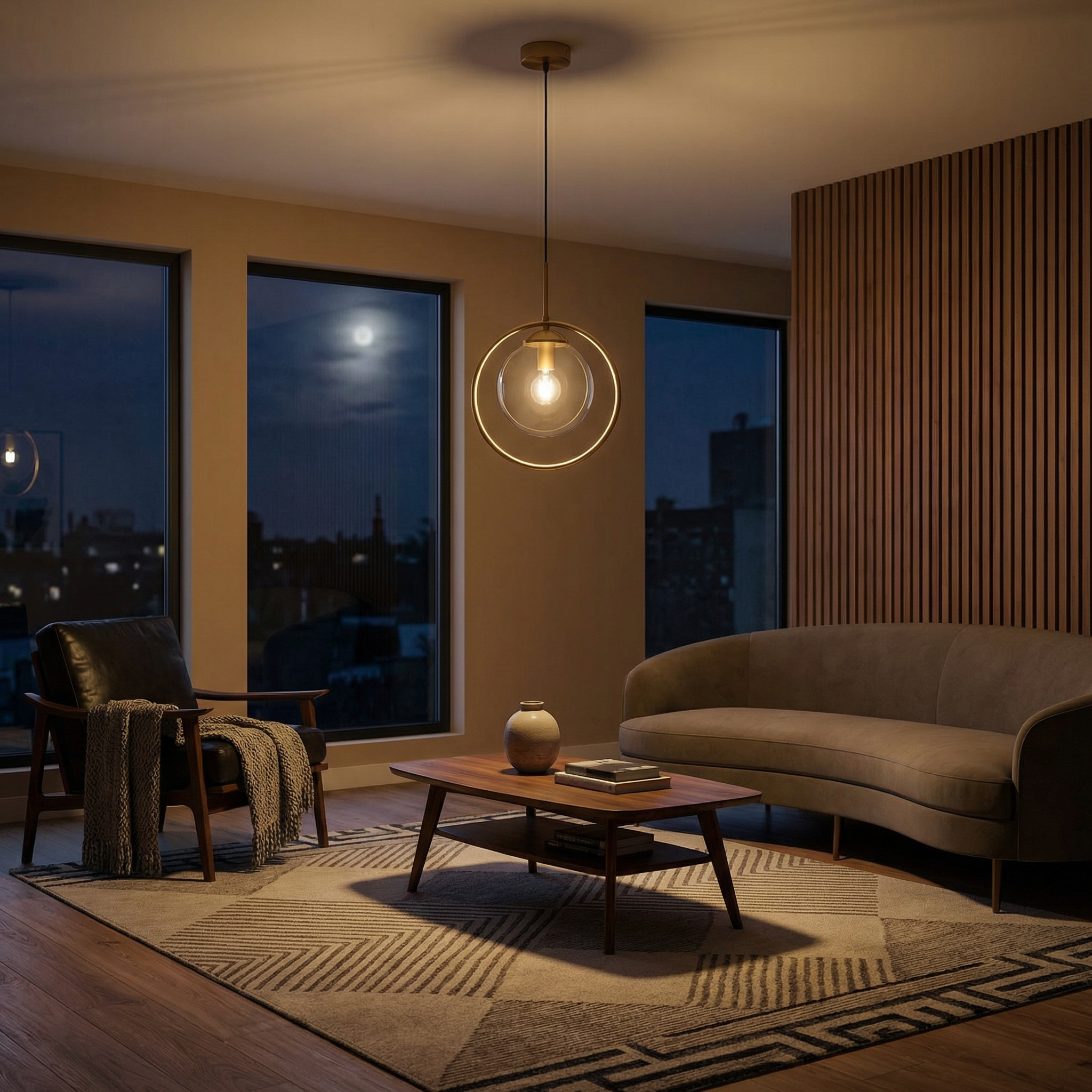 Pendant Light Circle of Snow Detail View | Luxarmonie