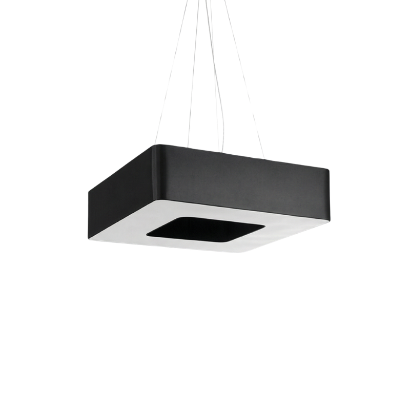 Vierkante Zwarte Minimalistische Kroonluchter voor Woonkamer – Eraphis