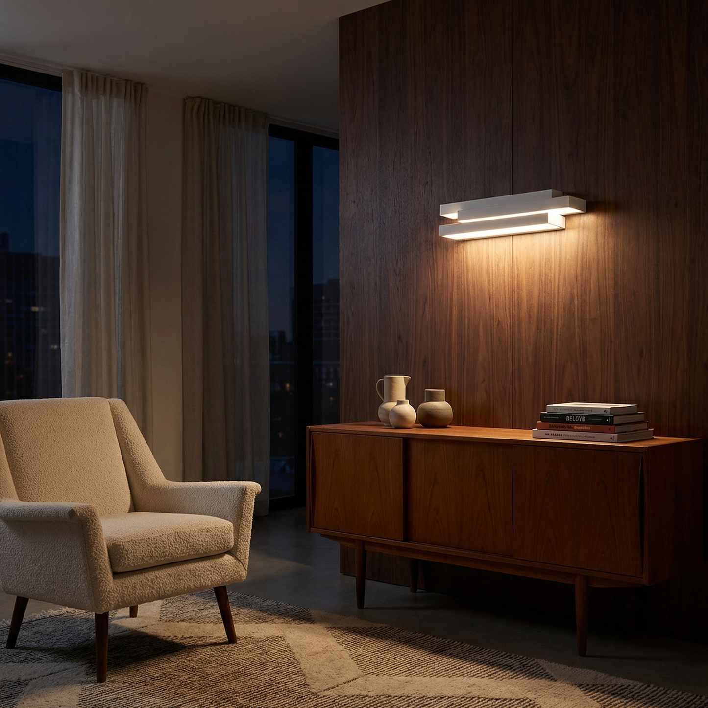 Applique murale blanche design moderne – Modèle Asterion