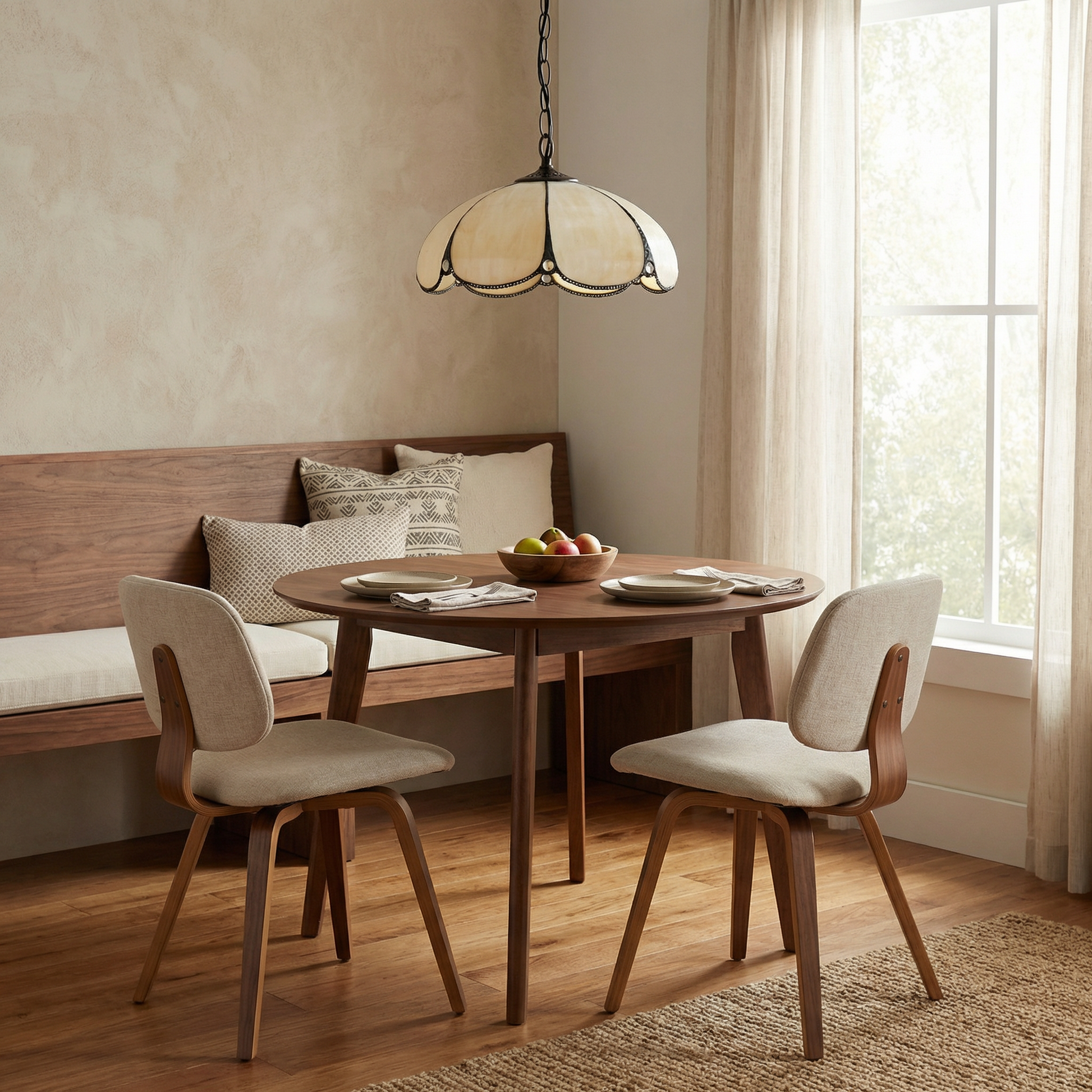 Tiffany-Hanglamp Goudachtig Amber Glas – Aurélise