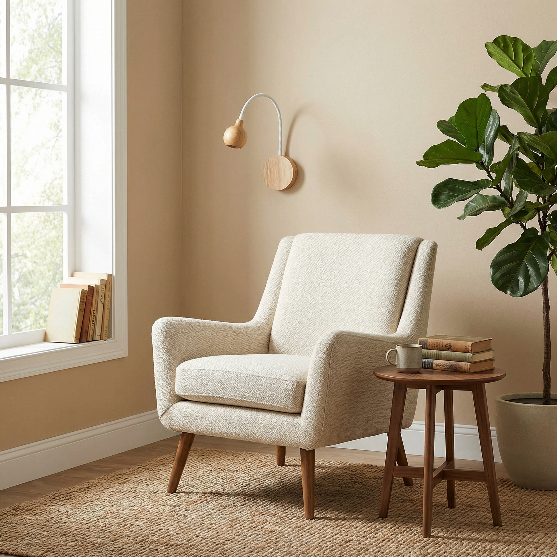 Scandinavische Houten Wandlamp met Leeslamp – Sylvedra