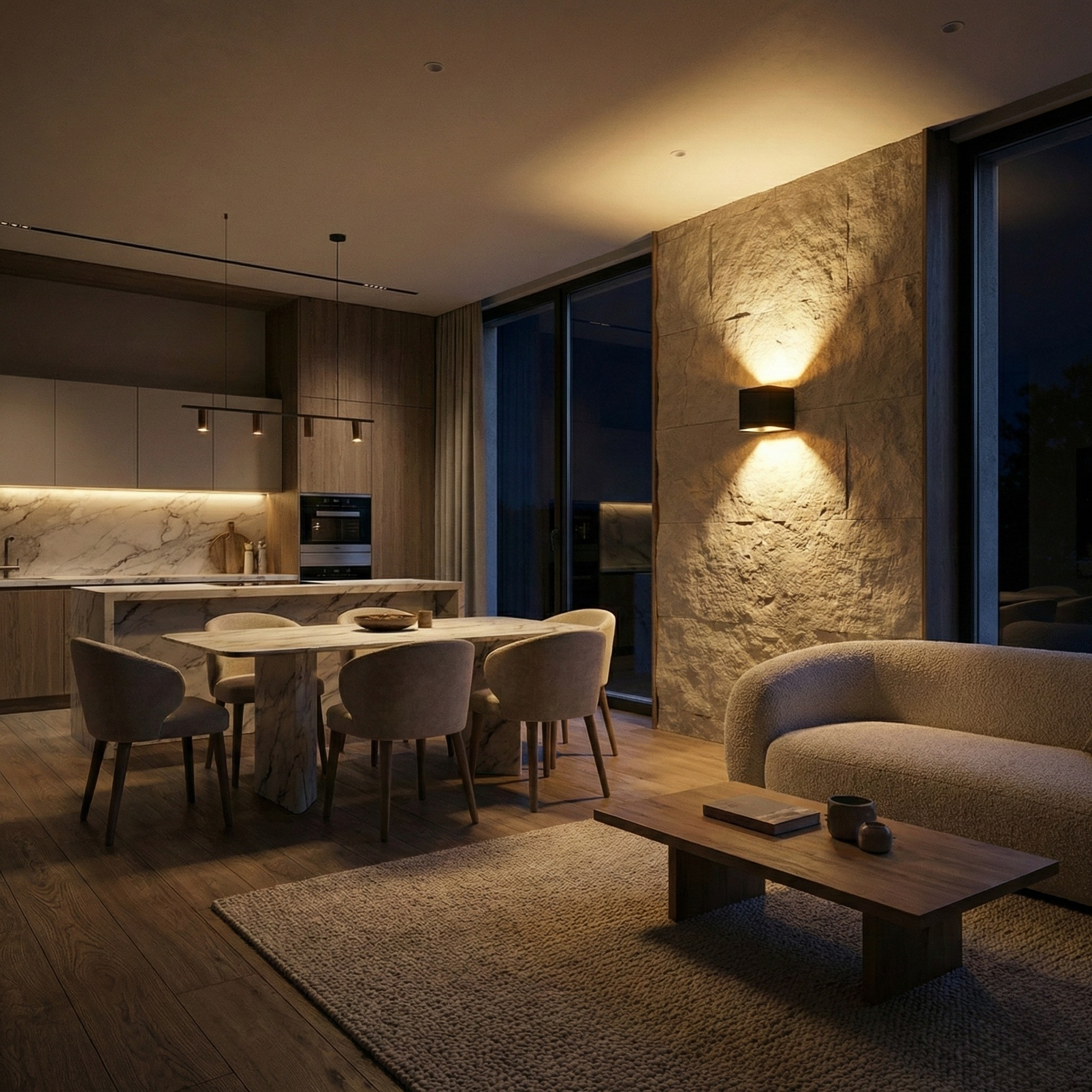 Moderne aluminium LED wandlamp – Krysalys