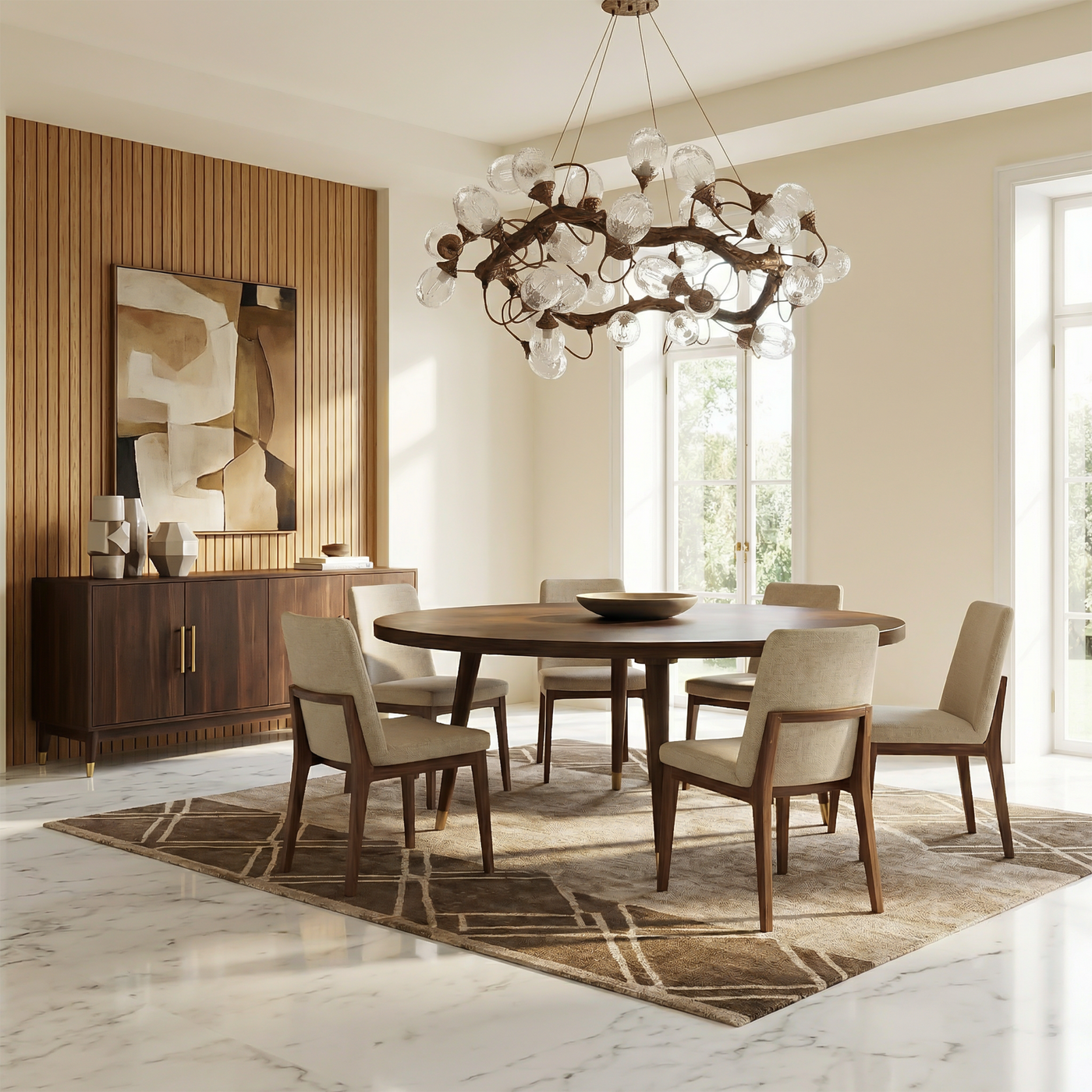 Suspension LED moderne en alliage pour salon – Circlux