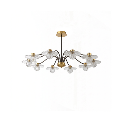 Golden Ceiling Light Opaline Glass Warm Illumination – Lueur d'Or