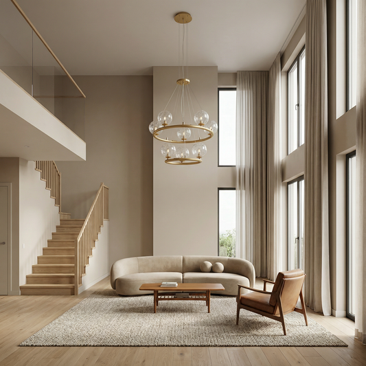 Elegante Verlichtende Kroonluchter in Metaal en Glas Hoge Kwaliteit – Luzia