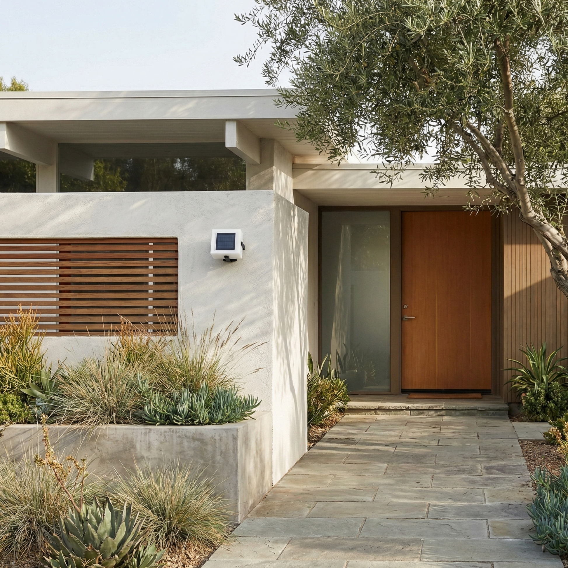 Zonnelamp in roestvrijstaal voor de tuin – Solastuce