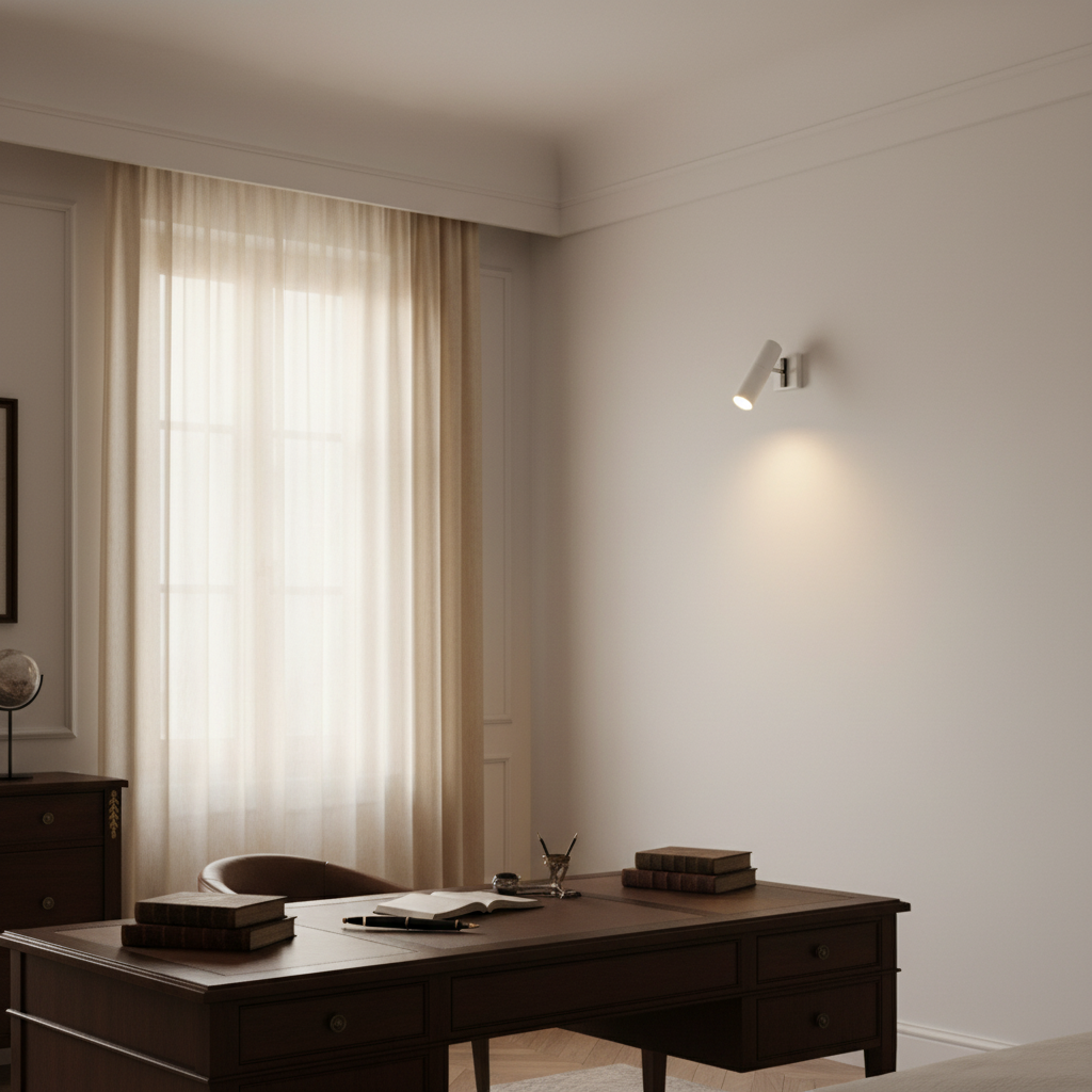 Wandapplicatie minimalistisch wit instelbaar – Model Ardanis