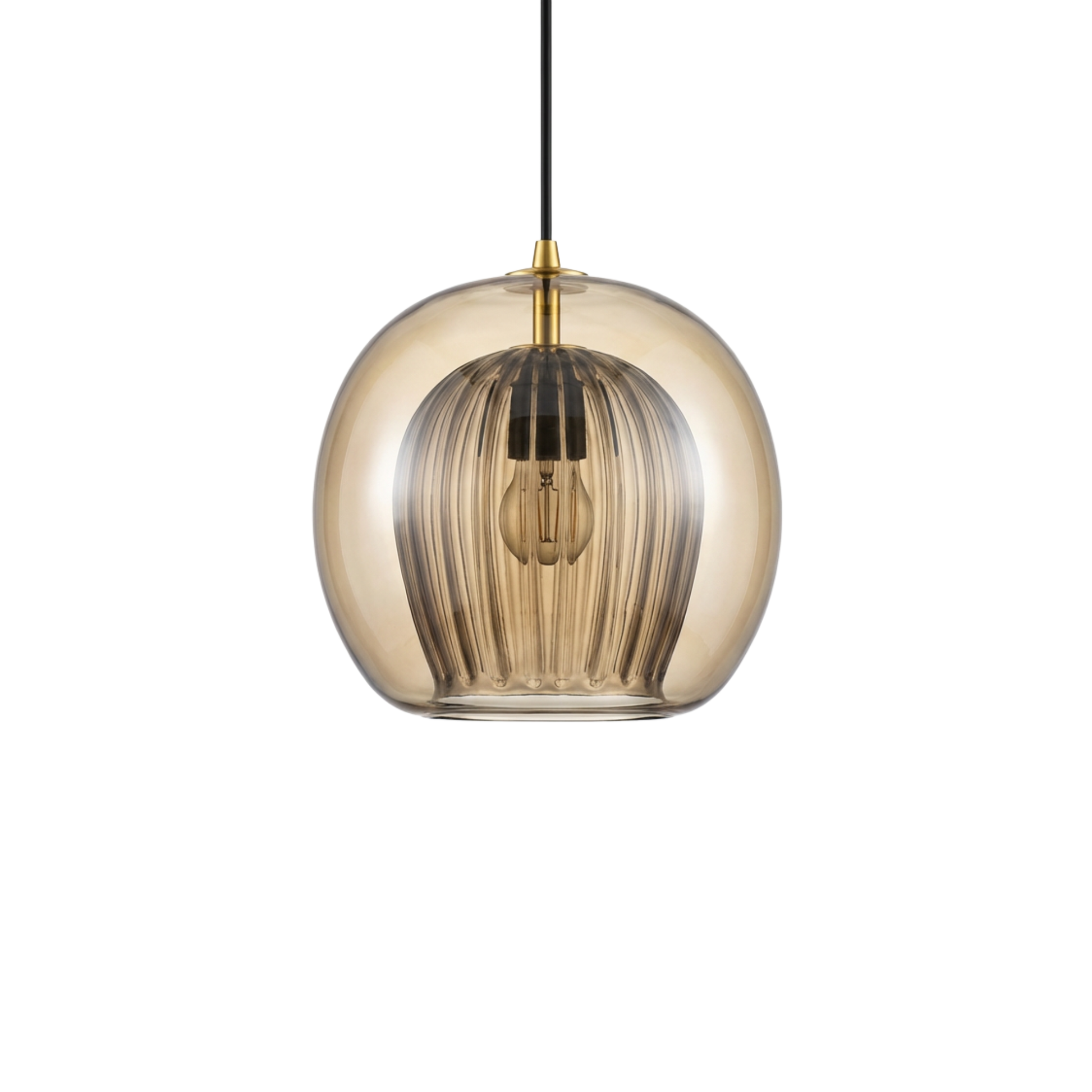 Suspension Verre Peint Éclairage LED Design Naturel – Ruche Cristalline