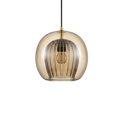 Suspension Verre Peint Éclairage LED Design Naturel – Ruche Cristalline