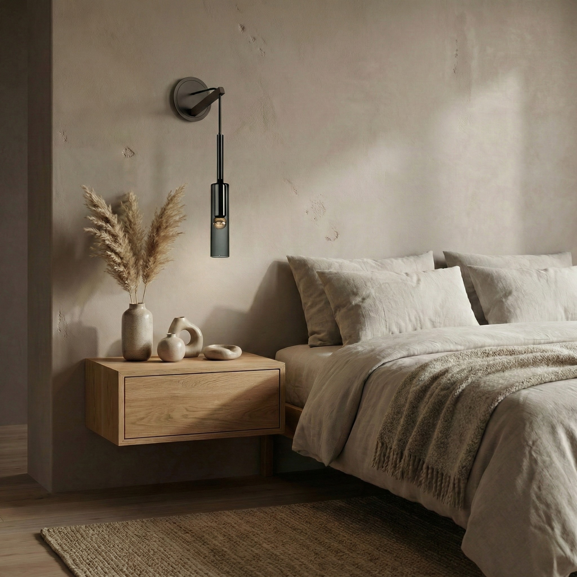 Wandlamp met geblazen glas en elegant design – Vinicole