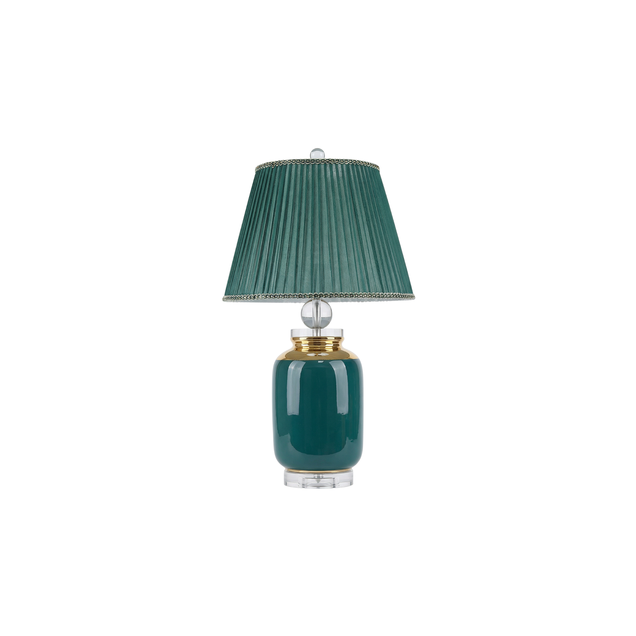 Elegante metalen tafelamp in smaragdgroen – Emeraudia