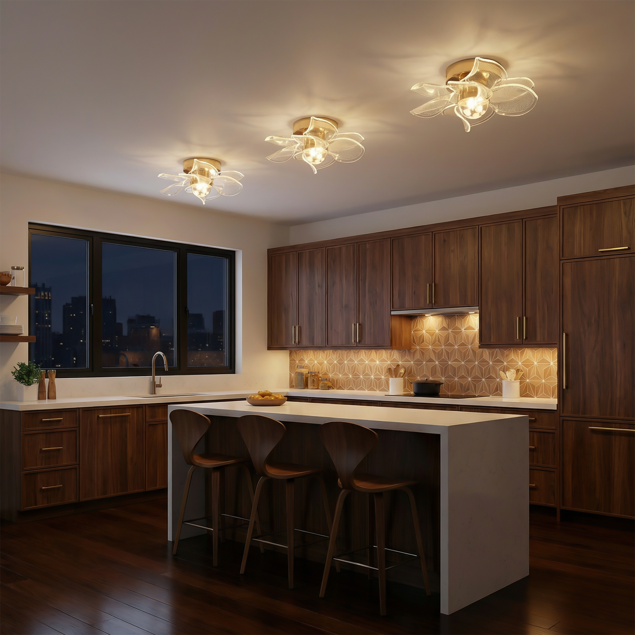 LED plafondlamp goud Nordisch modern design – Aliova