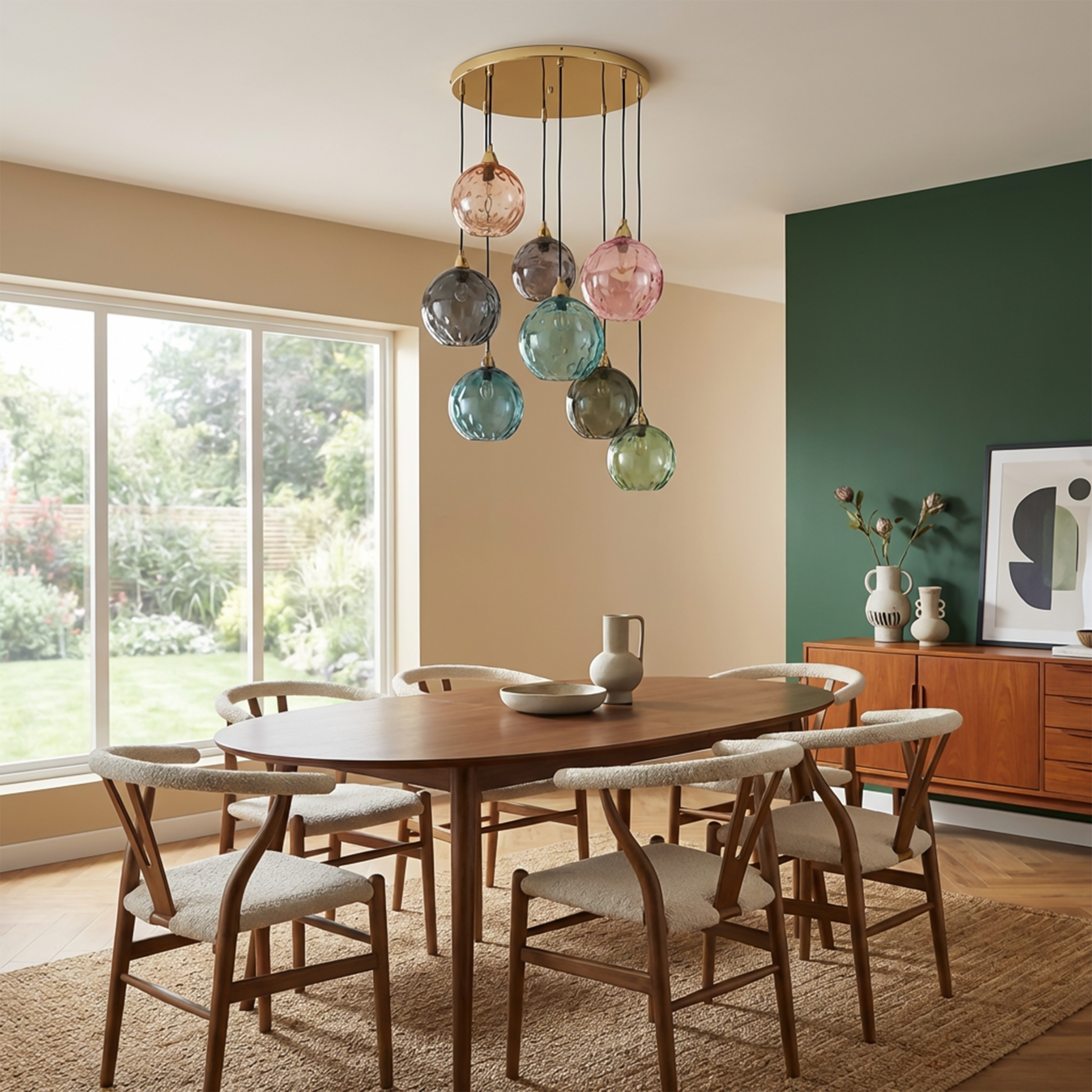 Colored Glass Suspension Joyful and Modern Ambiance – Célestro