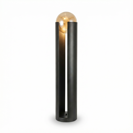 Postmodern vloerlamp metaal glas LED – Elara