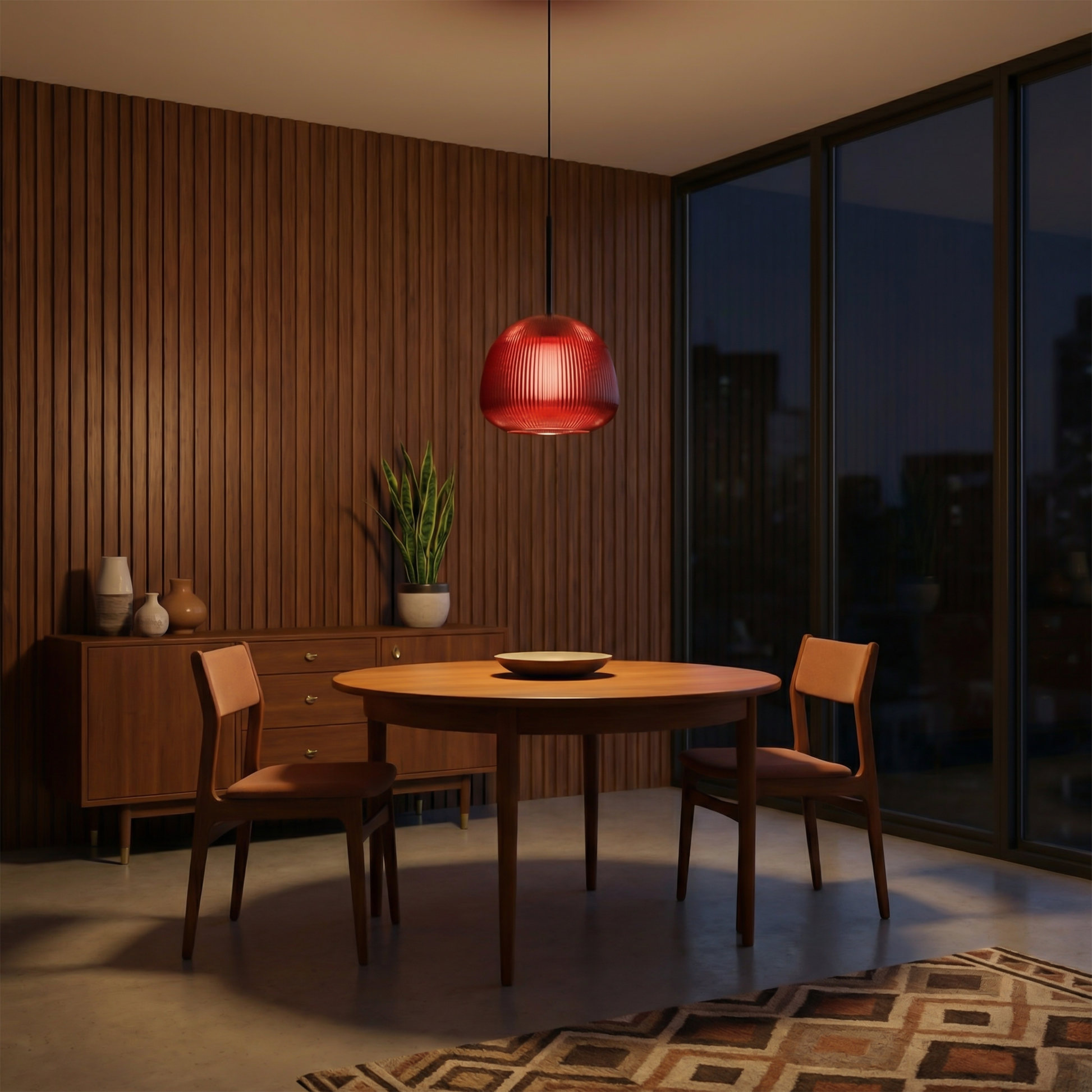 Gekleurde Glazen Hanglamp voor Woonkamer – Alumine