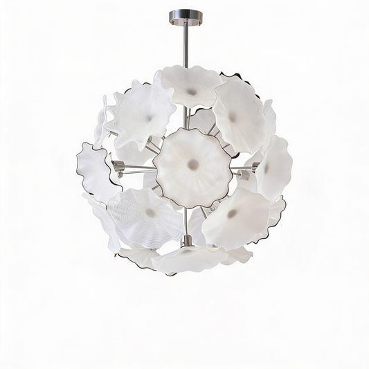 Wit Muranoglas Plafondlicht – Floréade